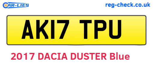 AK17TPU are the vehicle registration plates.