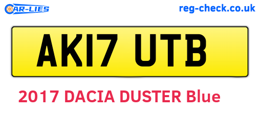 AK17UTB are the vehicle registration plates.