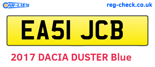 EA51JCB are the vehicle registration plates.