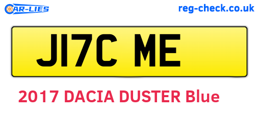 J17CME are the vehicle registration plates.