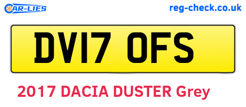 DV17OFS are the vehicle registration plates.