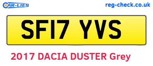 SF17YVS are the vehicle registration plates.