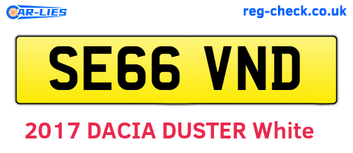 SE66VND are the vehicle registration plates.
