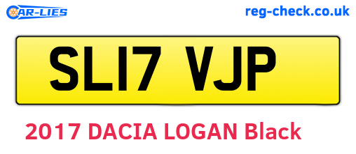SL17VJP are the vehicle registration plates.