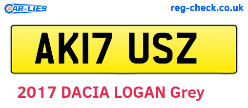 AK17USZ are the vehicle registration plates.