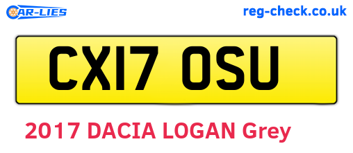 CX17OSU are the vehicle registration plates.