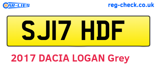 SJ17HDF are the vehicle registration plates.