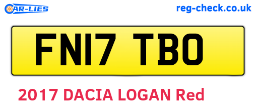 FN17TBO are the vehicle registration plates.