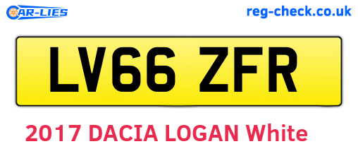 LV66ZFR are the vehicle registration plates.