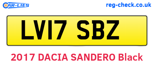 LV17SBZ are the vehicle registration plates.