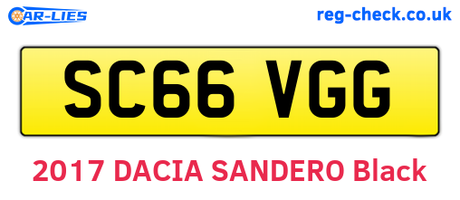 SC66VGG are the vehicle registration plates.