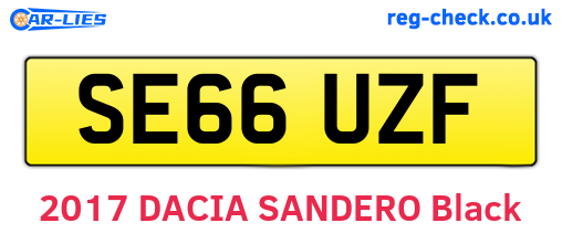 SE66UZF are the vehicle registration plates.