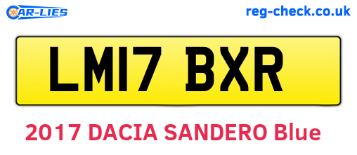 LM17BXR are the vehicle registration plates.