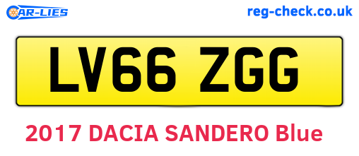 LV66ZGG are the vehicle registration plates.