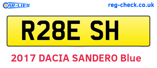 R28ESH are the vehicle registration plates.