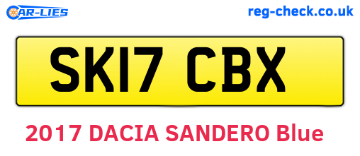 SK17CBX are the vehicle registration plates.