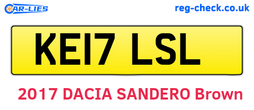 KE17LSL are the vehicle registration plates.