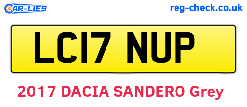 LC17NUP are the vehicle registration plates.