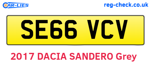 SE66VCV are the vehicle registration plates.