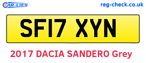 SF17XYN are the vehicle registration plates.
