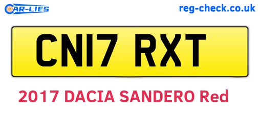 CN17RXT are the vehicle registration plates.