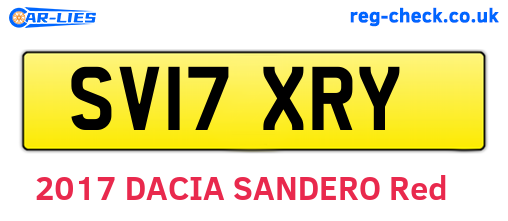 SV17XRY are the vehicle registration plates.