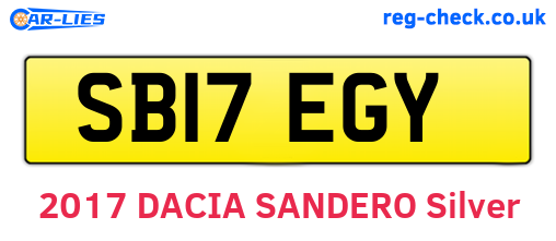 SB17EGY are the vehicle registration plates.