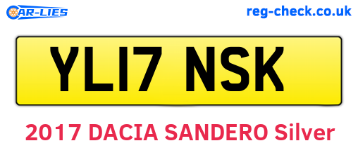 YL17NSK are the vehicle registration plates.