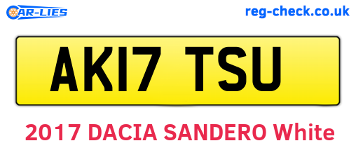 AK17TSU are the vehicle registration plates.