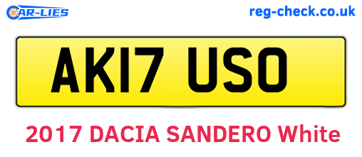 AK17USO are the vehicle registration plates.