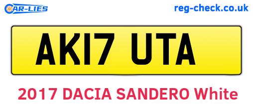 AK17UTA are the vehicle registration plates.