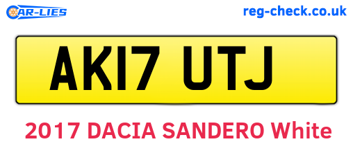 AK17UTJ are the vehicle registration plates.