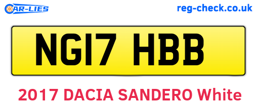 NG17HBB are the vehicle registration plates.