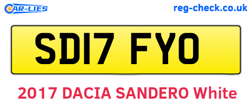 SD17FYO are the vehicle registration plates.