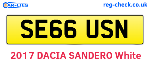 SE66USN are the vehicle registration plates.
