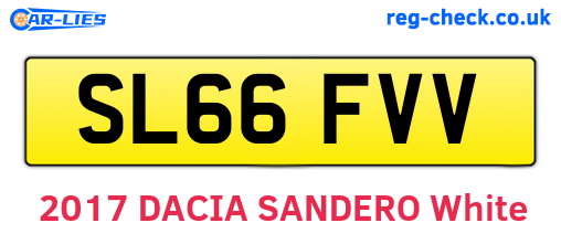 SL66FVV are the vehicle registration plates.