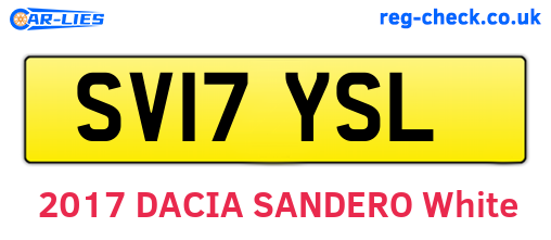 SV17YSL are the vehicle registration plates.