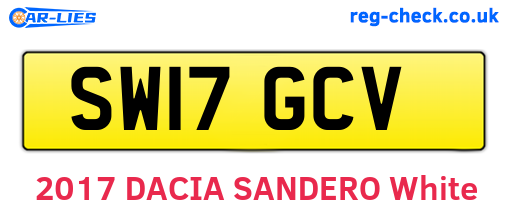 SW17GCV are the vehicle registration plates.