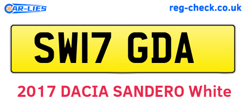 SW17GDA are the vehicle registration plates.