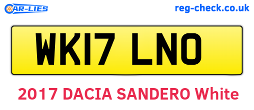 WK17LNO are the vehicle registration plates.