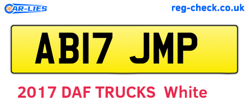 AB17JMP are the vehicle registration plates.
