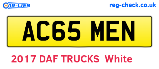 AC65MEN are the vehicle registration plates.