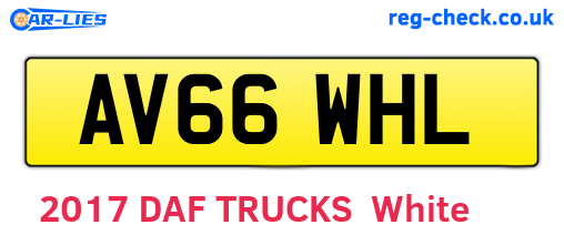 AV66WHL are the vehicle registration plates.