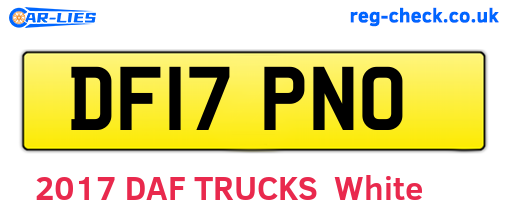 DF17PNO are the vehicle registration plates.