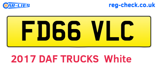 FD66VLC are the vehicle registration plates.