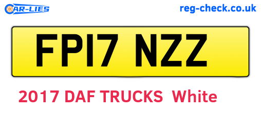 FP17NZZ are the vehicle registration plates.