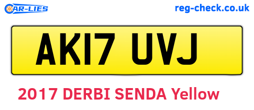 AK17UVJ are the vehicle registration plates.