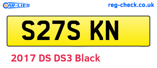 S27SKN are the vehicle registration plates.