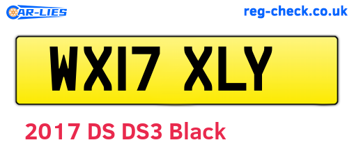 WX17XLY are the vehicle registration plates.