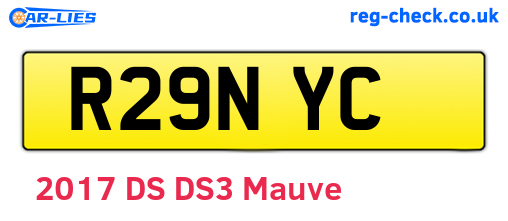 R29NYC are the vehicle registration plates.